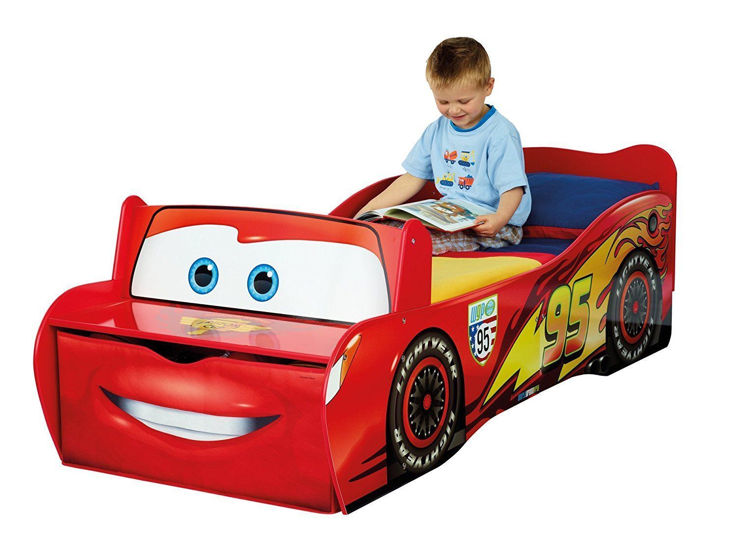 Disney Cars Lightning McQueen Stockage bébé lit avec deux sous-lit tiroirs NEUF