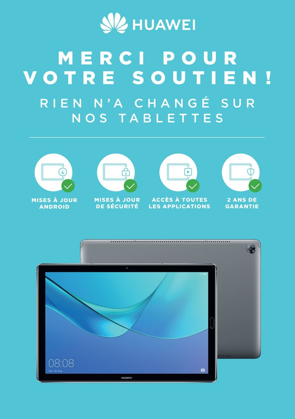 HUAWEI Tablette tactile MediaPad M3 Lite 10 - 10.1
